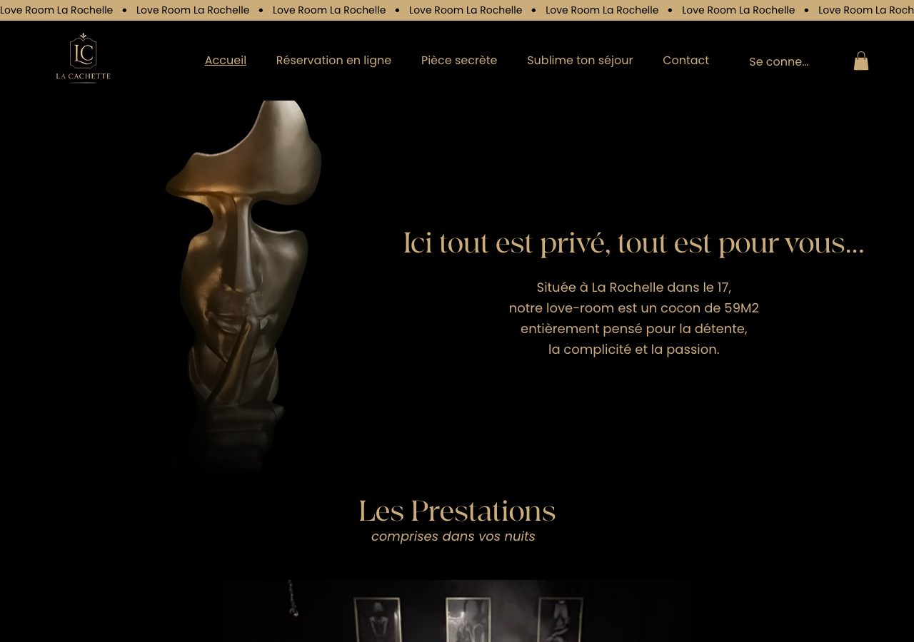 Site de La Cachette 17 réalisé par KIMASSISTE